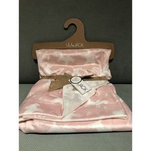 LILA & JACK Baby Blanket Unicorns Girls Infant Lovey Soft Pink Polka Dots NWT